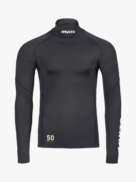 Парусная футболка Musto Championship Rash Guard с длинными рукавами, черная