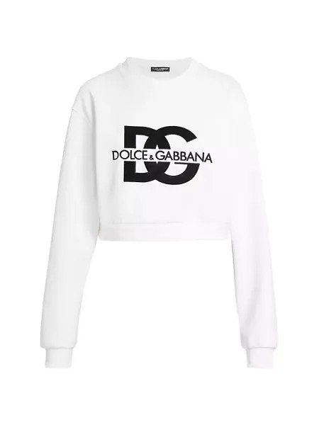 Толстовка с круглым вырезом и логотипом DG Dolce&Gabbana, белый