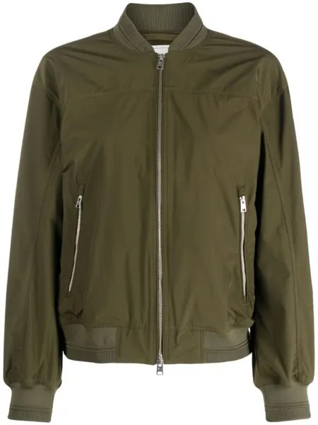 Woolrich бомбер Summer на молнии, зеленый
