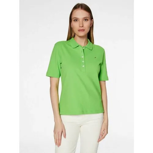 Поло TOMMY HILFIGER, размер S [INT], зеленый