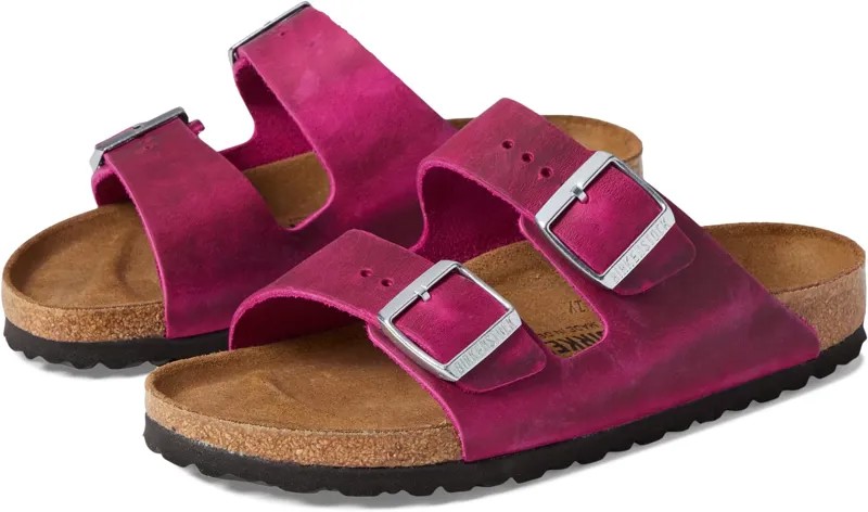 Сандалии на плоской подошве Arizona - Oiled Leather (Unisex) Birkenstock, цвет Festival Fuchsia Oiled Leather 1