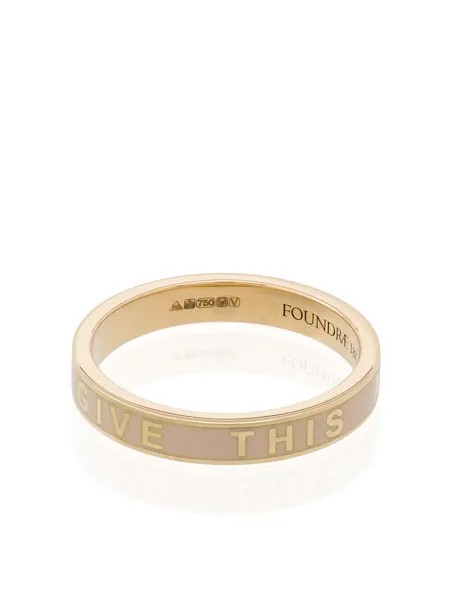 Foundrae кольцо Promise из желтого золота