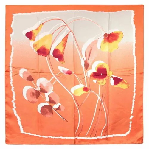 Платок Roby Foulards,90х90 см, оранжевый