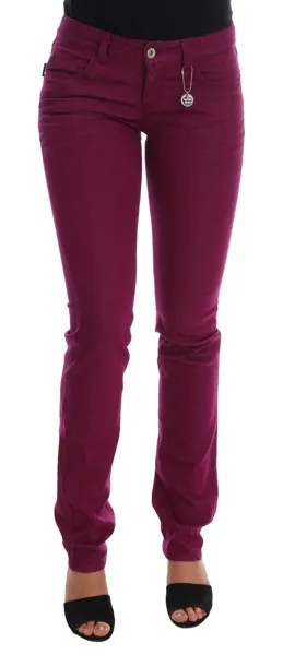 Джинсы CoSTUME NATIONAL CNC Джинсовые узкие хлопковые эластичные брюки фиолетового цвета W26 Рекомендуемая розничная цена 280 долларов США