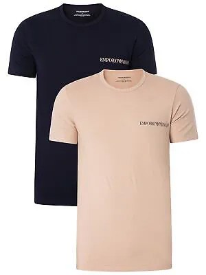 Emporio Armani Mens 2 Pack Lounge Crew T-shirt, Разноцветный