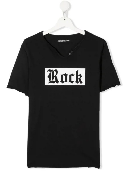 Zadig & Voltaire Kids футболка с графичным принтом