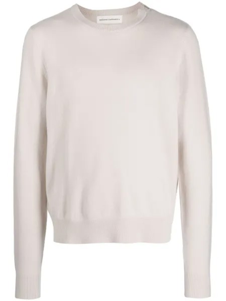 Extreme cashmere джемпер с декоративной строчкой, нейтральный цвет