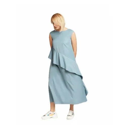 Платье Ummami с воланом (голубой, L/XL)