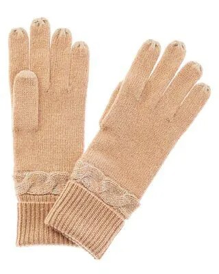 Qi Cashmere Shimmer Cable Кашемировые перчатки женские коричневые