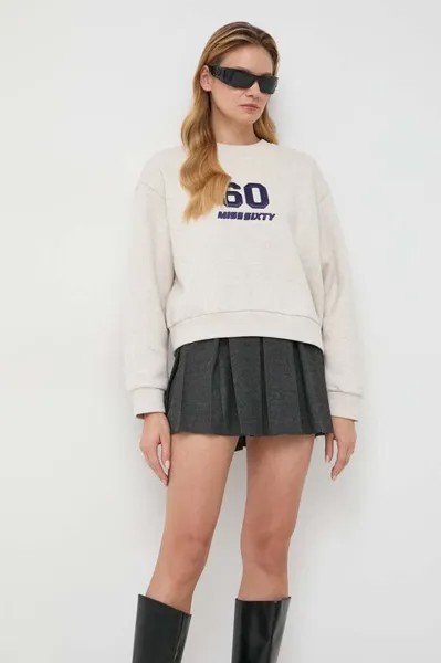 Хлопковая толстовка Miss Sixty, серый