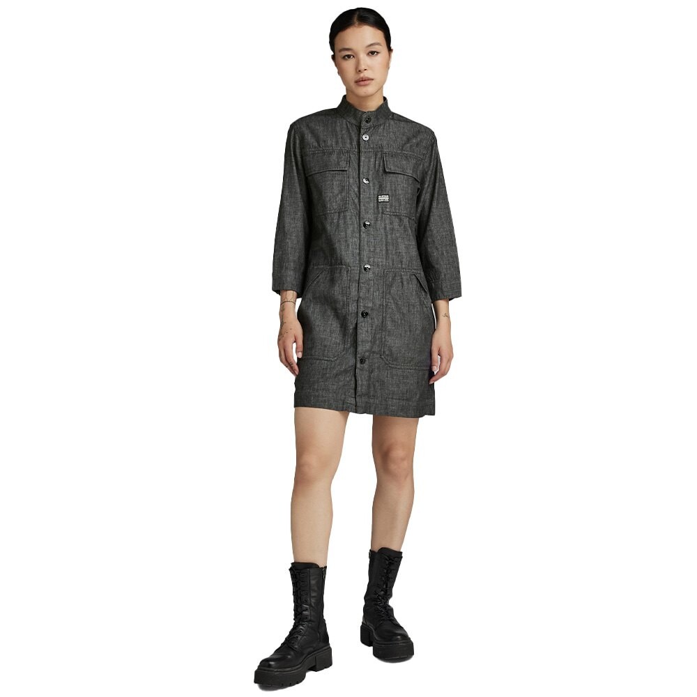 Короткое платье G-Star D24745-D195 Long Sleeve, серый