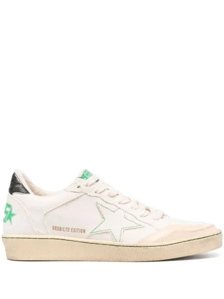 Golden Goose Ball Star low-top canvas sneakers, нейтральный цвет