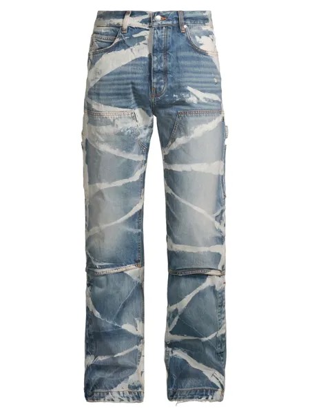 Джинсы Carpenter с рисунком Amiri, индиго