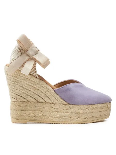 Эспадрильи Manebi Hamptons Heart-Shaped Wedge Espadrilles W 1.3, фиолетовый