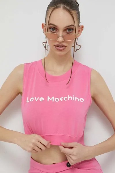 Топ Love Moschino, розовый