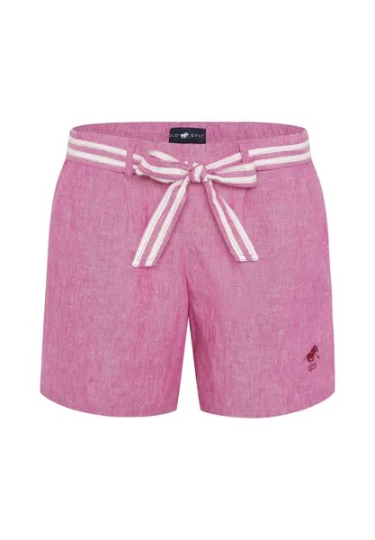 Льняные шорты с тканевым поясом POLO SYLT, цвет Shocking Pink