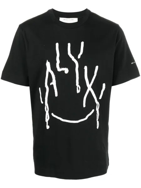 1017 ALYX 9SM футболка с абстрактным принтом, черный