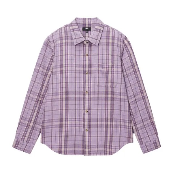 Рубашка Stussy Stones Plaid 'Lavender', фиолетовый