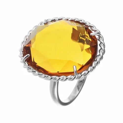 Кольцо JV, серебро, 925 проба, стекло