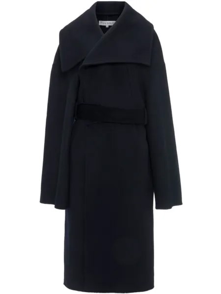 JW Anderson шерстяное пальто с поясом, синий