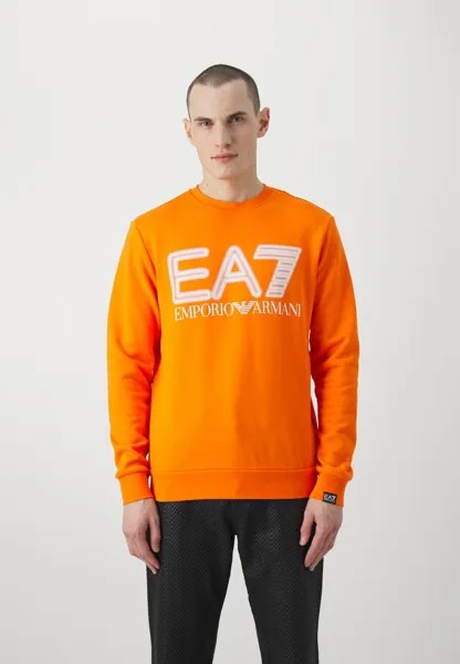 Свитшот EA7 Emporio Armani, средний оранжевый
