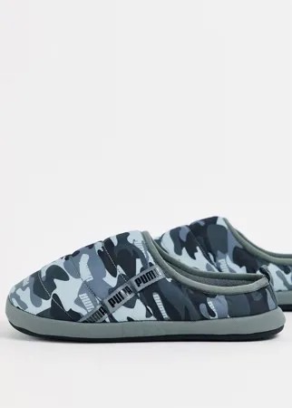 Черные слиперы с камцфлажным принтом Puma Scuff-Черный