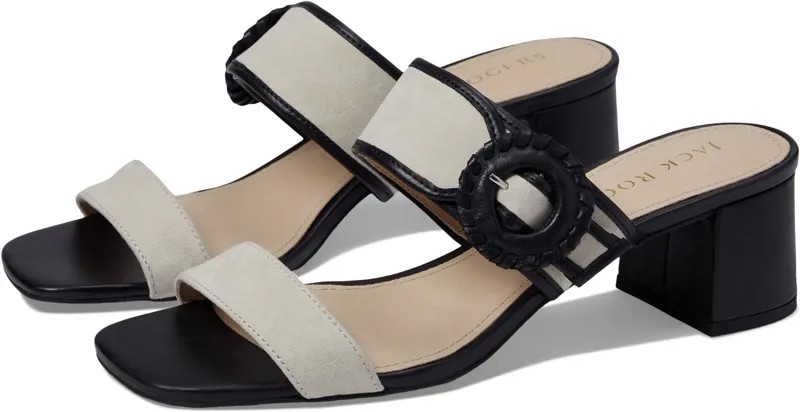 Босоножки Callie Buckle Slide Jack Rogers, цвет Black/Ivory