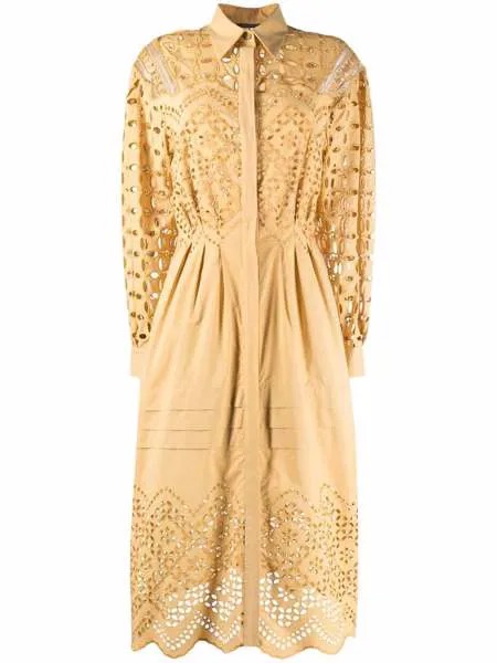 Alberta Ferretti broderie anglaise shirt dress