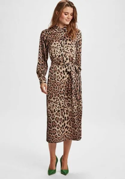 Классическая рубашка Nümph NUBETTY DRESS, цвет brownie
