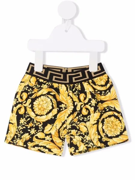 Versace Kids спортивные шорты с принтом Baroque