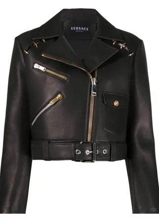Versace укороченная байкерская куртка