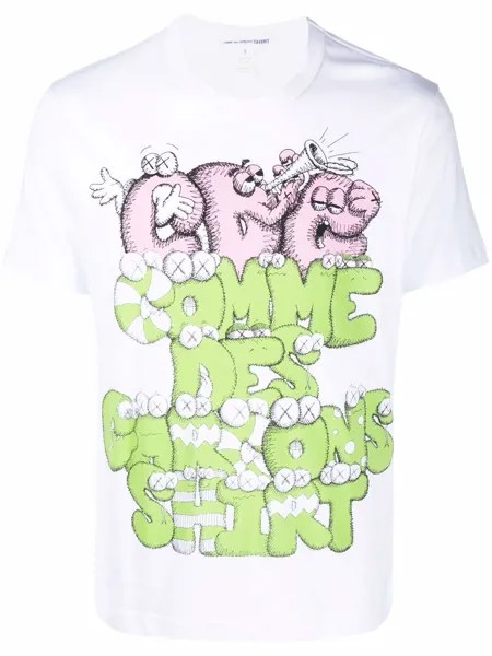 Comme Des Garçons Shirt футболка с графичным принтом из коллаборации с Kaws