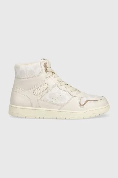 Кроссовки CD304 Hi Top из парусины с покрытием Coach, бежевый