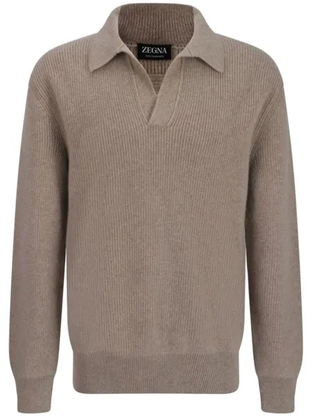 Zegna рубашка поло Oasi Cashmere, нейтральный цвет