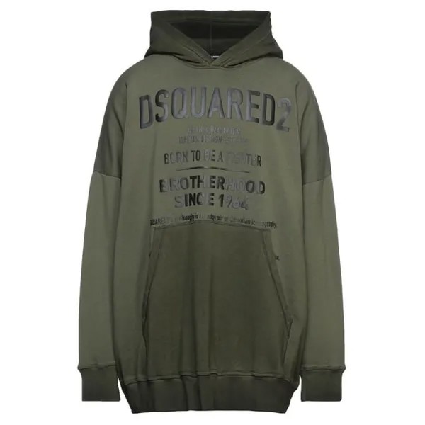 Толстовка оверсайз «Рождённый быть бойцом» Dsquared2, зеленый