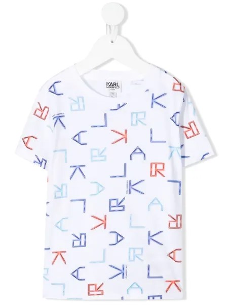 Karl Lagerfeld Kids футболка с монограммой