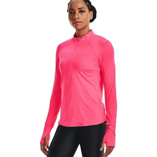 Свитшот спортивный Under Armour Qualifier Run 2.0 1/2 Zip, размер L, , pink shock