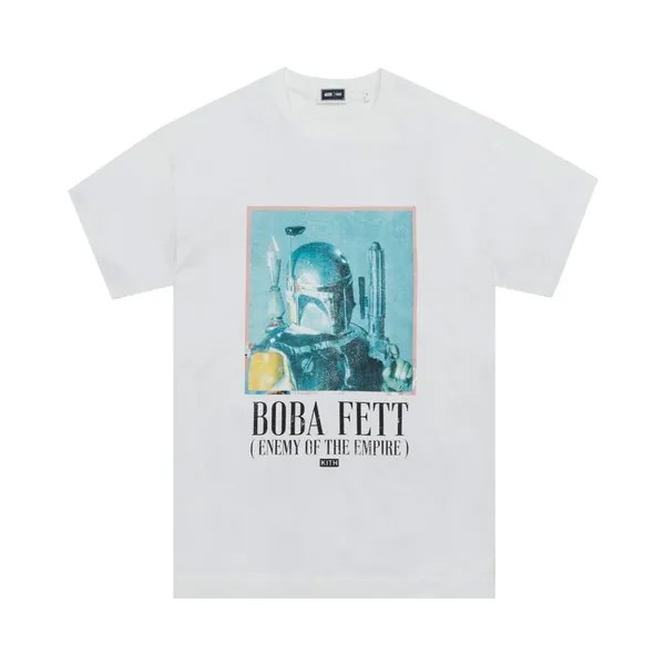 Футболка Kith For Star Wars Boba Fett Vintage Tee 'White', белый