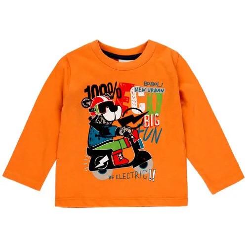 Лонгслив Boboli, хлопок, размер 98, оранжевый