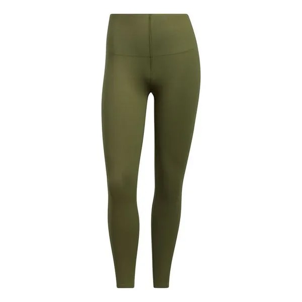 Леггинсы Adidas Elv Yoga Fl 78t Casual Sports Tight Gym Pants/Trousers/Joggers Military Green, Зеленый