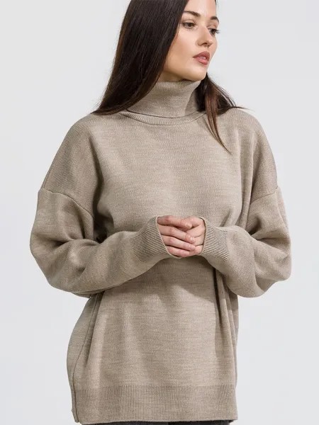 Свитер женский HappyFox HF12186 коричневый 42-52 RU