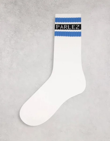 Белые носки с синей отделкой Parlez-Белый