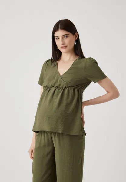 Блузка Vero Moda, оливковый