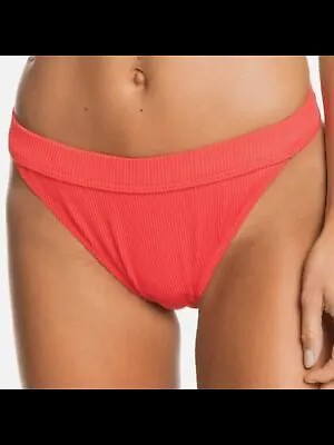 ROXY Женский красный купальник в рубчик на эластичной подкладке с умеренным покрытием, низ M
