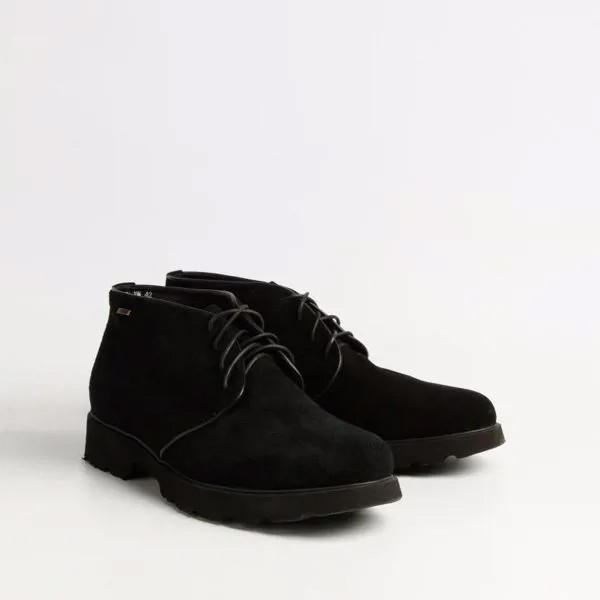 Черные ботинки из натурального велюра Calipso