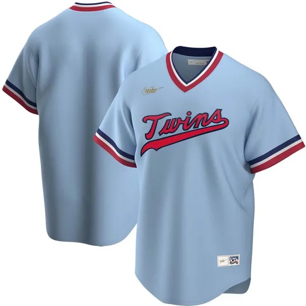 Мужская голубая майка команды Minnesota Twins Road Cooperstown Collection Team Nike