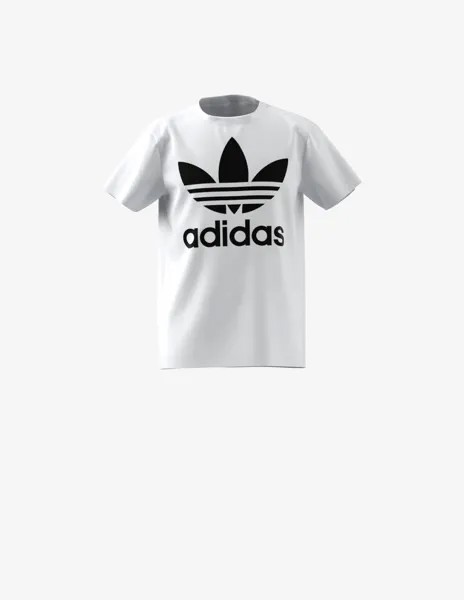 Футболка с изображением трилистника Adidas Originals, белый