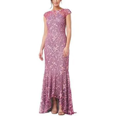 JS Collections Женское фиолетовое вечернее платье хай-лоу с вышивкой 10 BHFO 8044