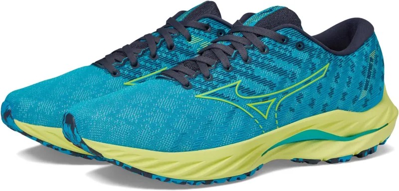 Кроссовки Wave Inspire 19 Mizuno, цвет Jet Blue/Bolt