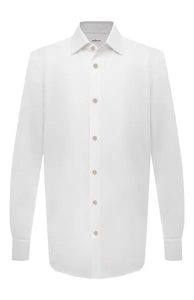 Сорочка из хлопка и льна Kiton